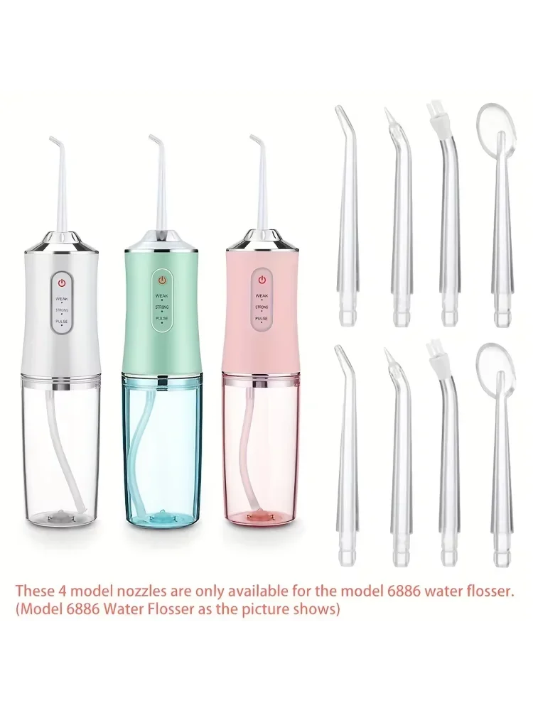 Paquet de 8 embouts de fil dentaire à eau GentleCare – Buses en plastique faciles à attacher et durables pour un nettoyage hygiénique, un paquet de remplacement pratique