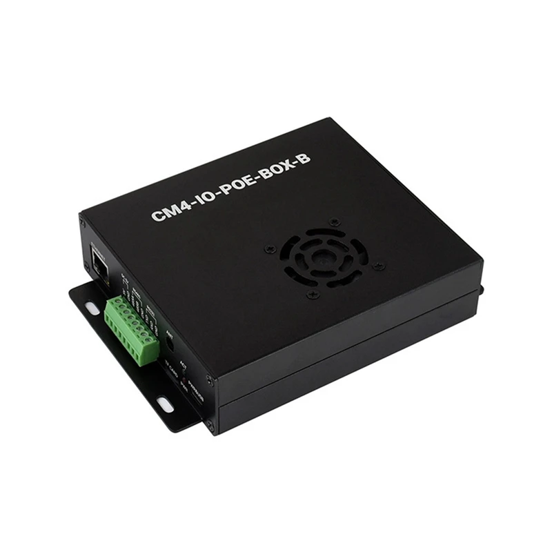 For Compute Module 4 PoE Mini-Computer (Type B) Based ,with Metal Case Cooling Fan CM4 PoE IO Board US Plug-A51M