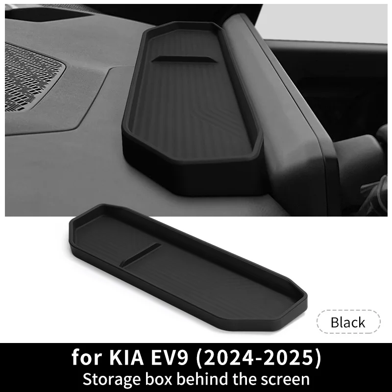

For KIA EV9 2024-2025 Screen Rear Storage Box Interior Modification Storage Box Organizer Box Decoration Accessories Voiture