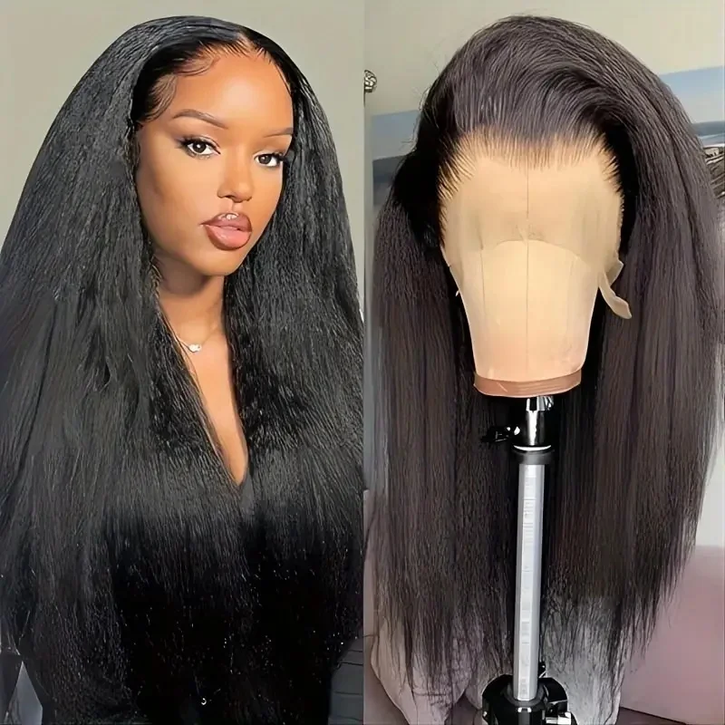

5×5 Kinky Straight Lace Front Wigs Human Hair 1B 13×4 Transparent Human Hair Wigs Pre Plucked Wigs For Women