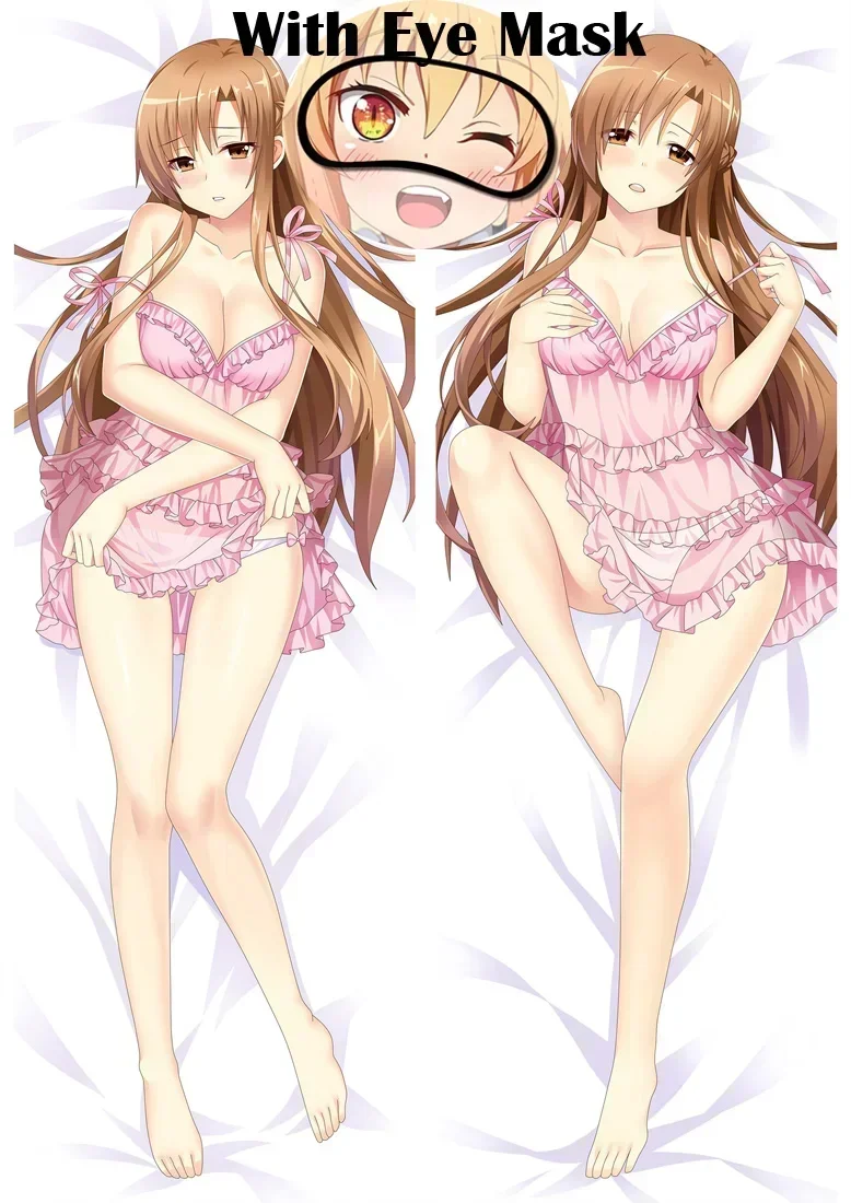 

Sword Art Online Yuuki Asuna Cute Pillow Case Anime Dakimakura Waifu Body Boku No Hero Boyfriend Pillow Cover Cushion