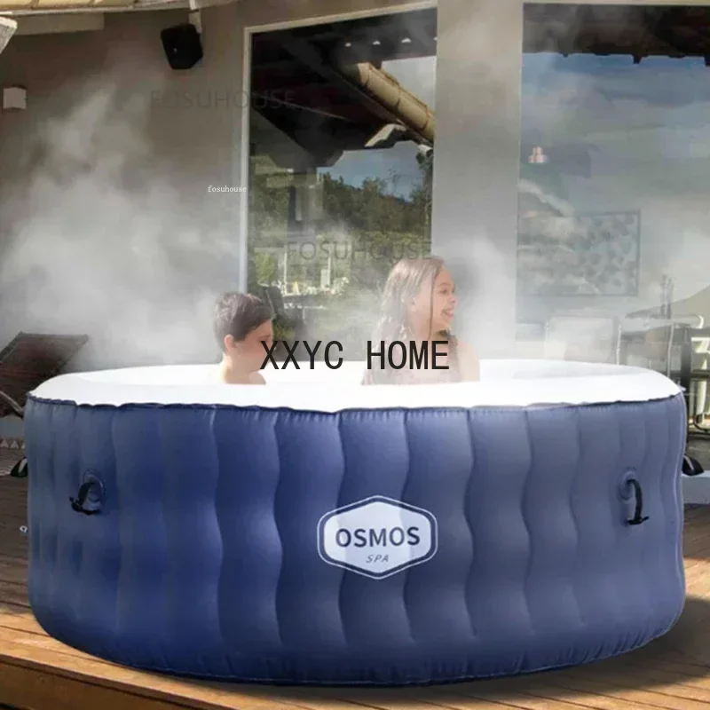 

Round Hydromassage Bath Household Bathtubs Whirlpool Inflatable Folding Adult Portable Bathtub Whirlpool Massage Bathtub