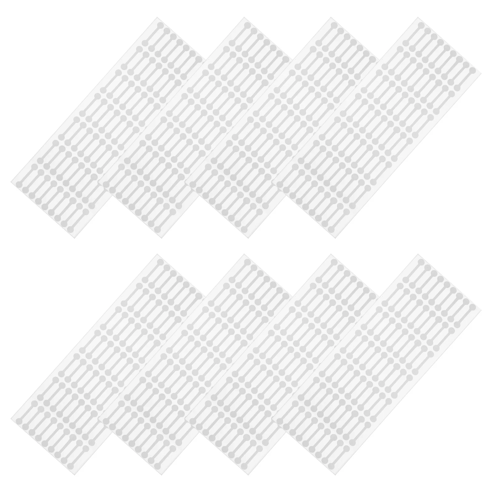 500 Pcs Nail Stickers Seal Sealing Strip Shape Labels for Bags Silver Adhesive Decal