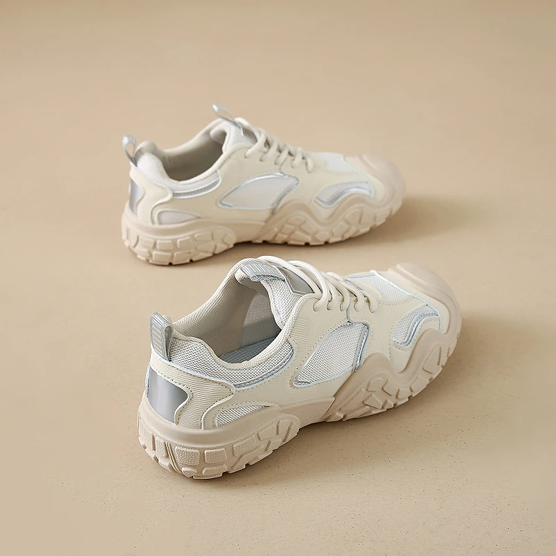 

Женские дышащие кроссовки с сеткой для папы, стильные кроссовки на массивной толстой подошве