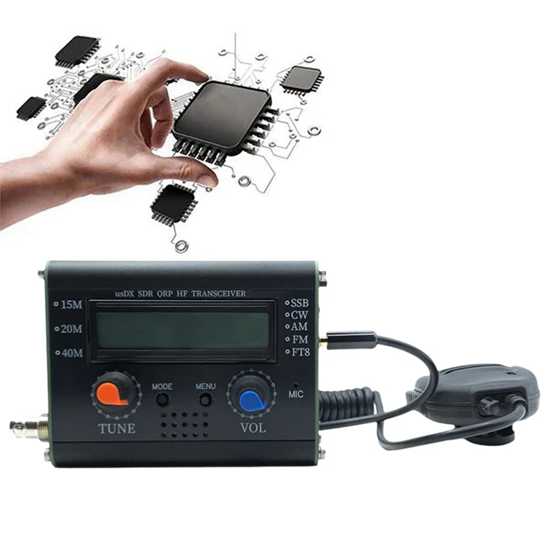 USDX SDR ORP  Transceiver R1.02W 5W 40M 15M 20M 3 Band SDR All Mode USB, LSB, CW,  SSB QRP Transceiver With Mic