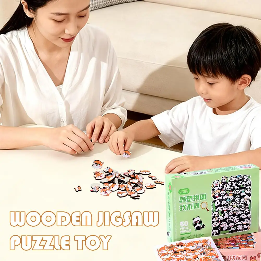  Wooden Puzzle For Kids,Animal Shape Stacking Blocks,Brain Teasers Learning Toys,Educational Table Games For Toddlers
