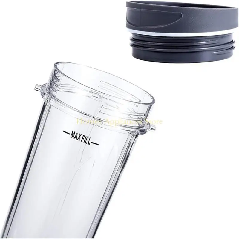 زجاجة ماء D0AB مع غطاء كوب من العصارة البلاستيكية 16 أوقية مع أكواب خلاط الغطاء الشخصية