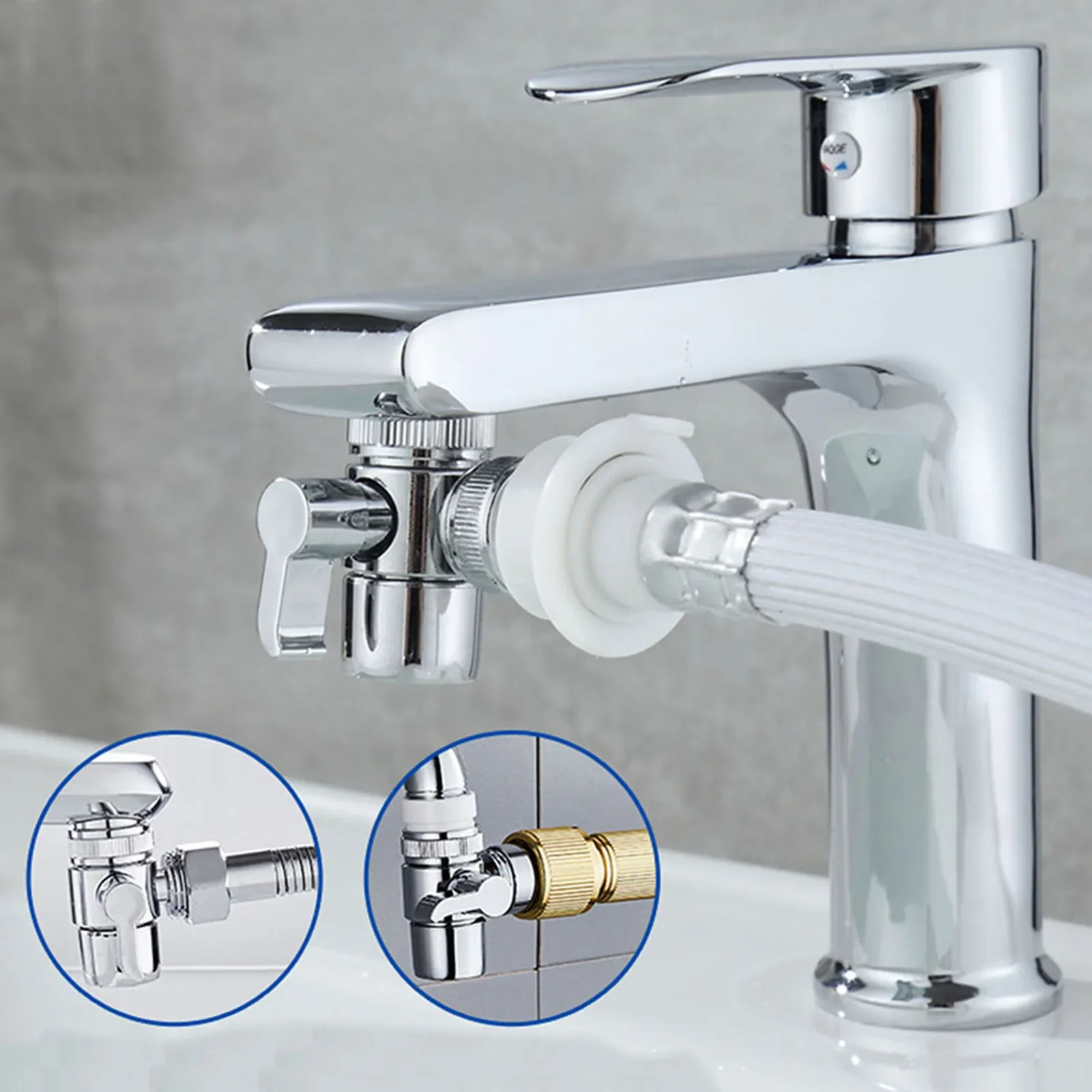 

1 Split Into Two Joint Washing Machine Faucet Automatic Water Stop Valve Kitchen Faucet Accessories