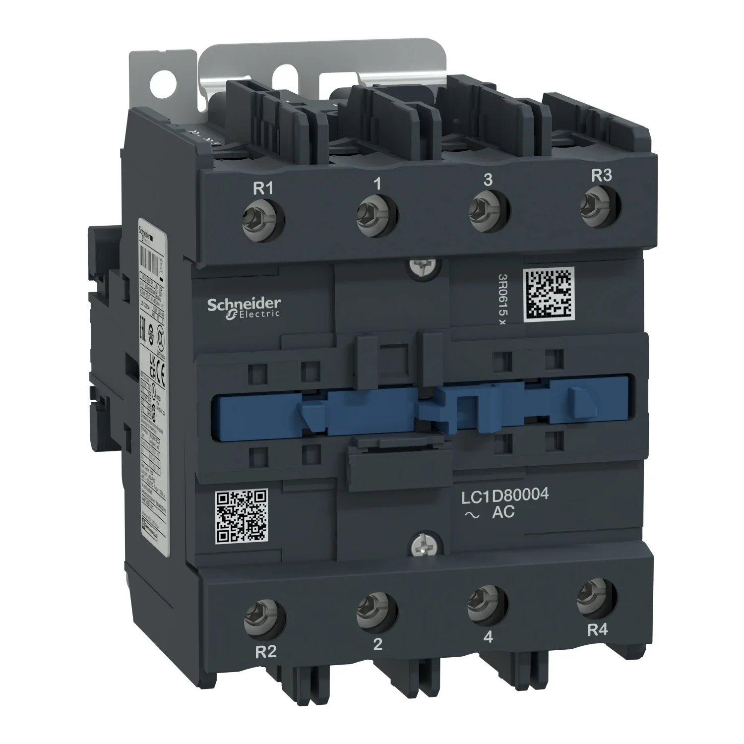 LC1D80004F7 Contactor, TeSys Deca, 4P(4NO), AC-1, =440V, 125A, 110V AC 50/60Hz coil