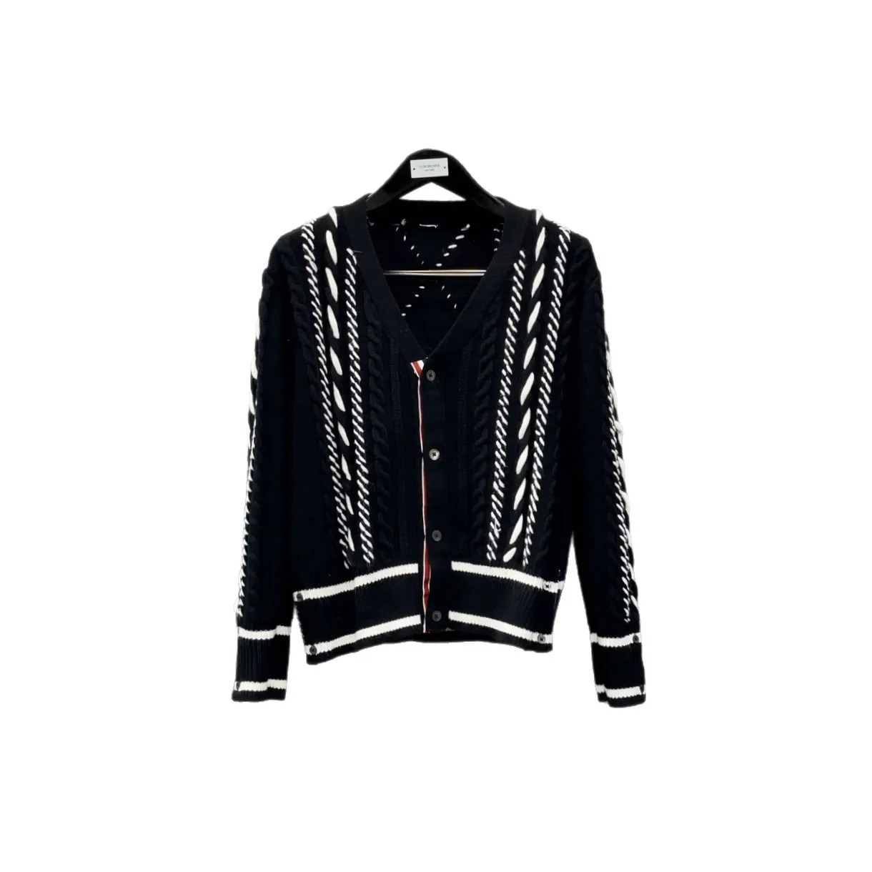 Trendy Handwoven V-Ne Four Buttoned Loose Open Cardigan Lazy Sle Wool Sweater Outerwear for Men And Women