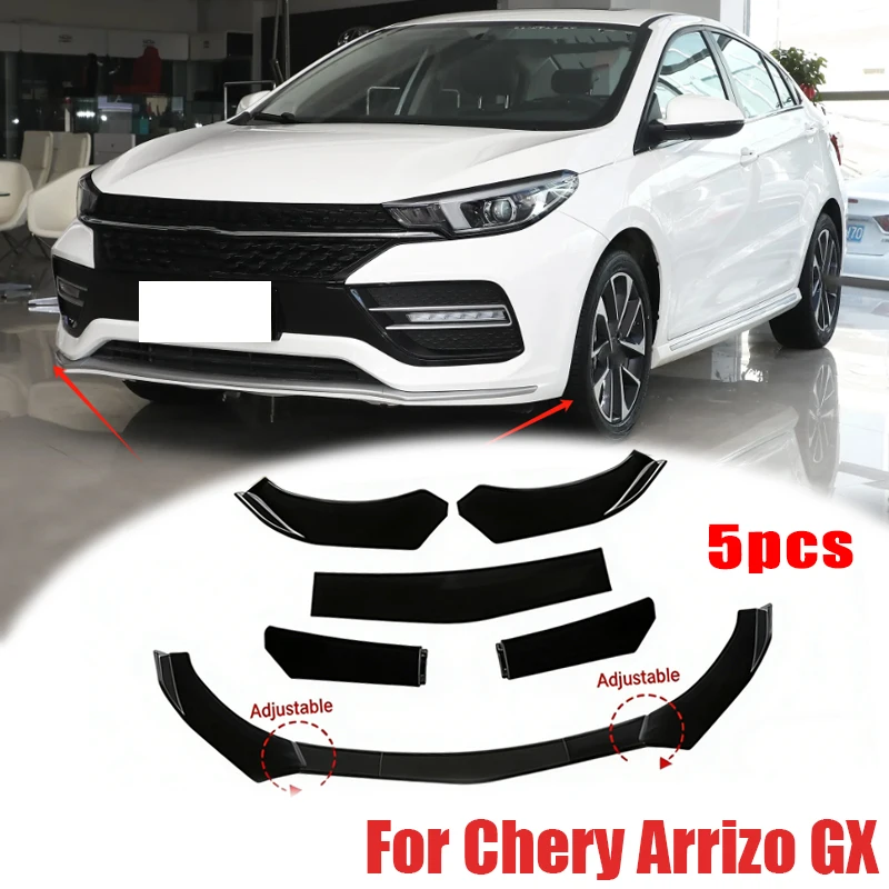 

5Pcs ABS Material Universal Car Front Bumper Separator Bumper Lip Body Kit Duck Lip Separator For Chery Arrizo GX Accessories