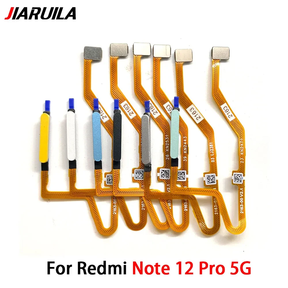 30Pcs，NEW Tested Fingerprint Sensor Scanner Touch ID Home Button Connection Flex Cable For Xiaomi Redmi Note 12S 12 Pro 5G 4G