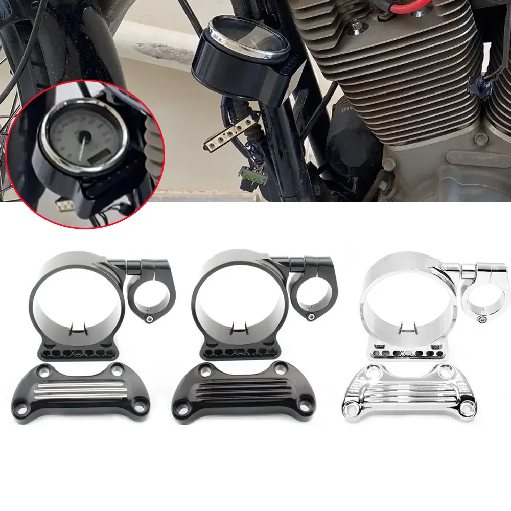 

For Harley Sportster 1995-2015 XL 883 X48 2000-2015 Motorcycle Side Speedometer Relocation Case Cover Instrument Mount