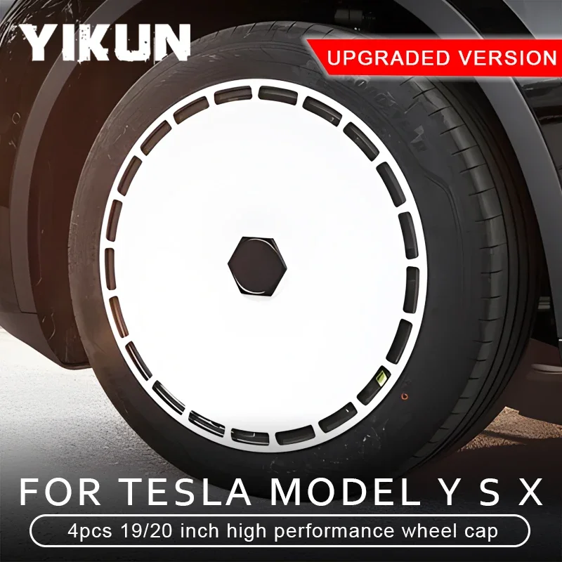 4PCS for Tesla Model Y/S/X 19 20 Inch Hubcap Car Replacement Performance Automobile Wheel Cover Full Rim Caps Accessories 2024