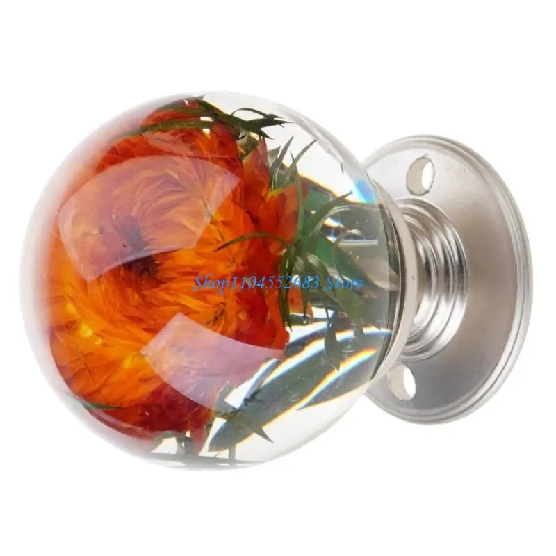 

Y6GD Cabinet Pull Unique Resin Wardrobe Knob Crystal Ball Unique Door Pulls Handles Kitchen Bedroom Furniture Hardware