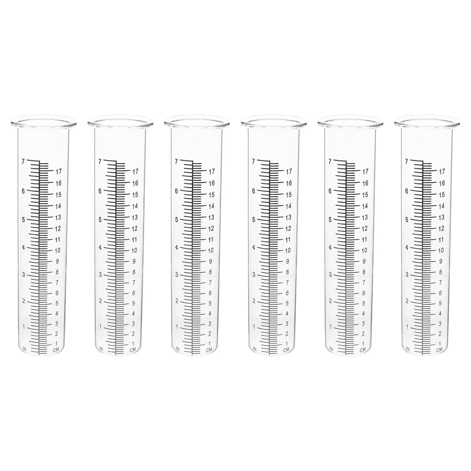 6 Pcs Rainmaker Test Tube Plastic Measuring Pipe Water Gauge Replacement Transparent Measurement Outdoor