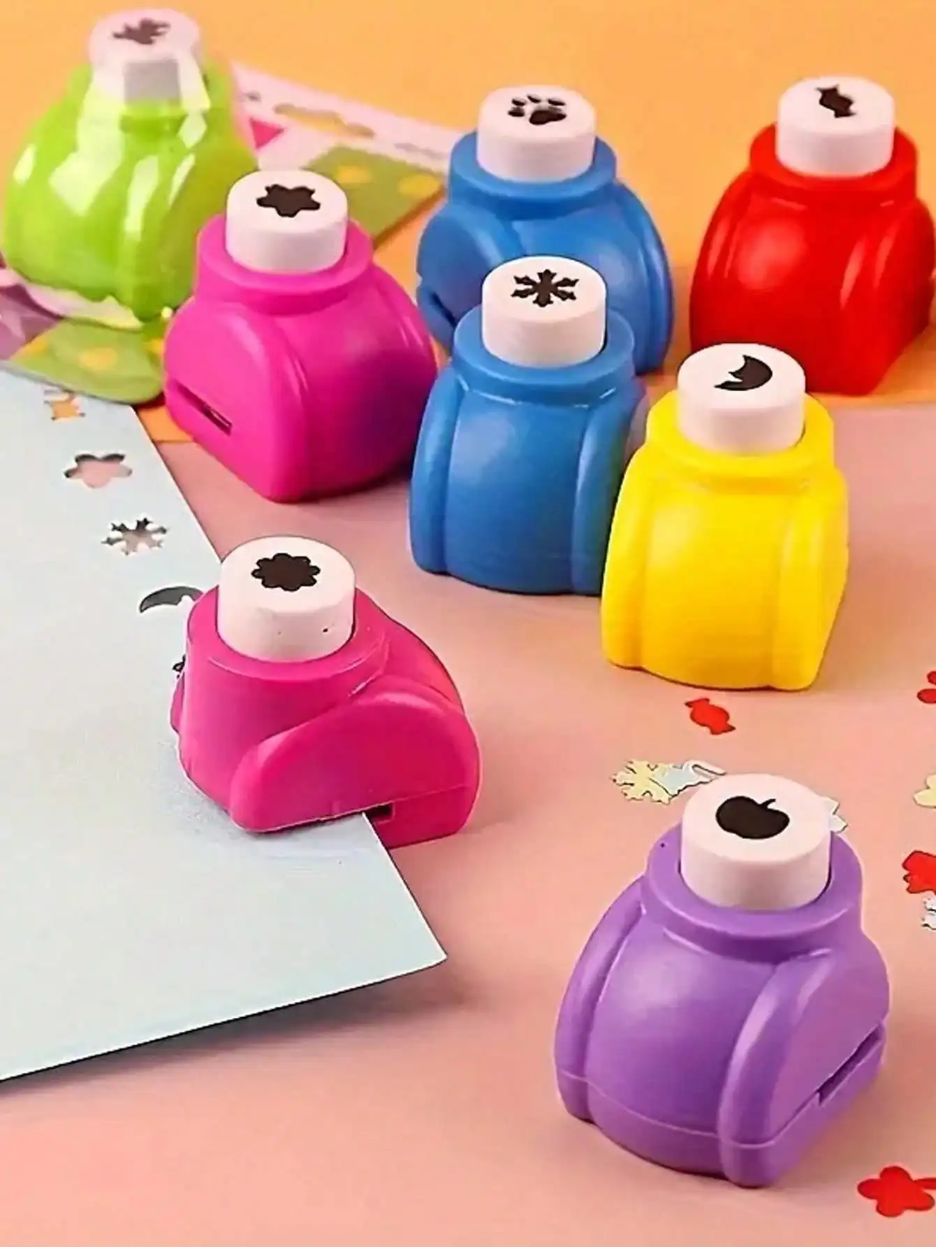 Mini Kreatywny Zestaw Wykrojników do Tłoczenia 6/12 szt. - Losowe Style - Mieszane Kolory, Przenośne Narzędzia do Cięcia i Tłoczenia Papieru - DIY Scrapbooking