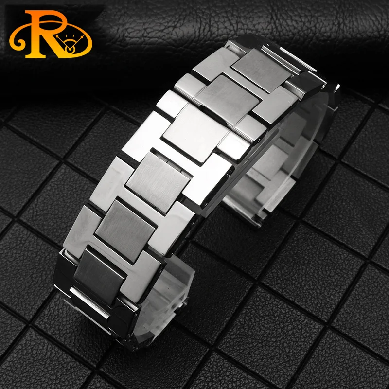 20mm Fine Stainless Steel High Quality Watchband for Tank Solo Santos Cartier Bracelets Men Women Solid Watch Strap Accessories