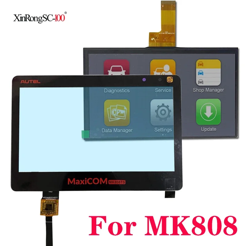 สำหรับ autel maxicom หน้าจอสัมผัส MK808พร้อมอะไหล่ดิจิไทเซอร์จอแสดงผล LCD