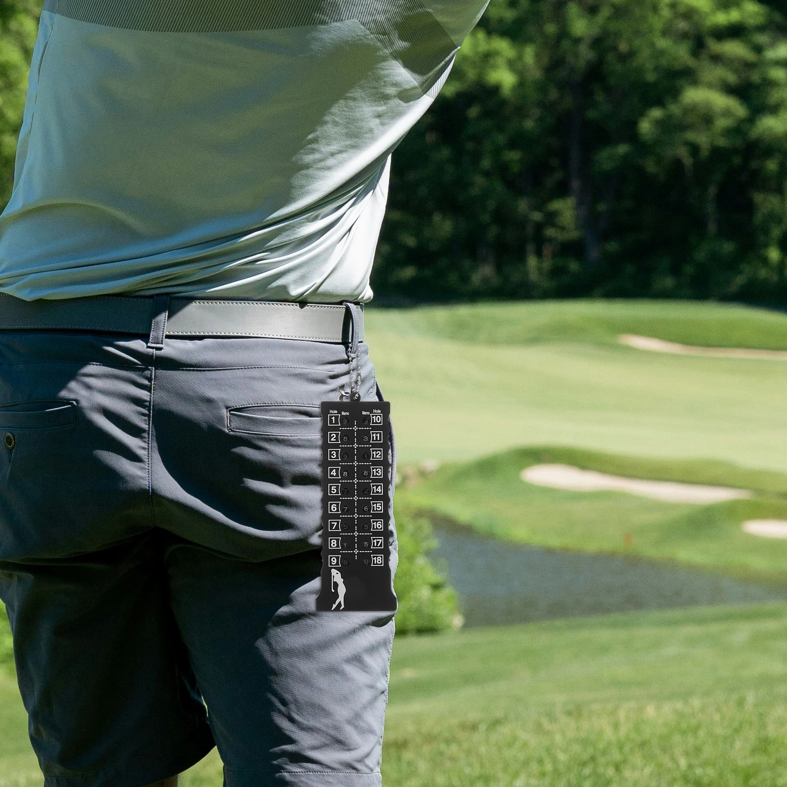 جولف النتيجة عداد 18 ثقوب أسود 155x60x5 مللي متر سلسلة معدنية السكتة الدماغية النار حارس المدمجة صالح جيب لاستخدام دورة تتبع