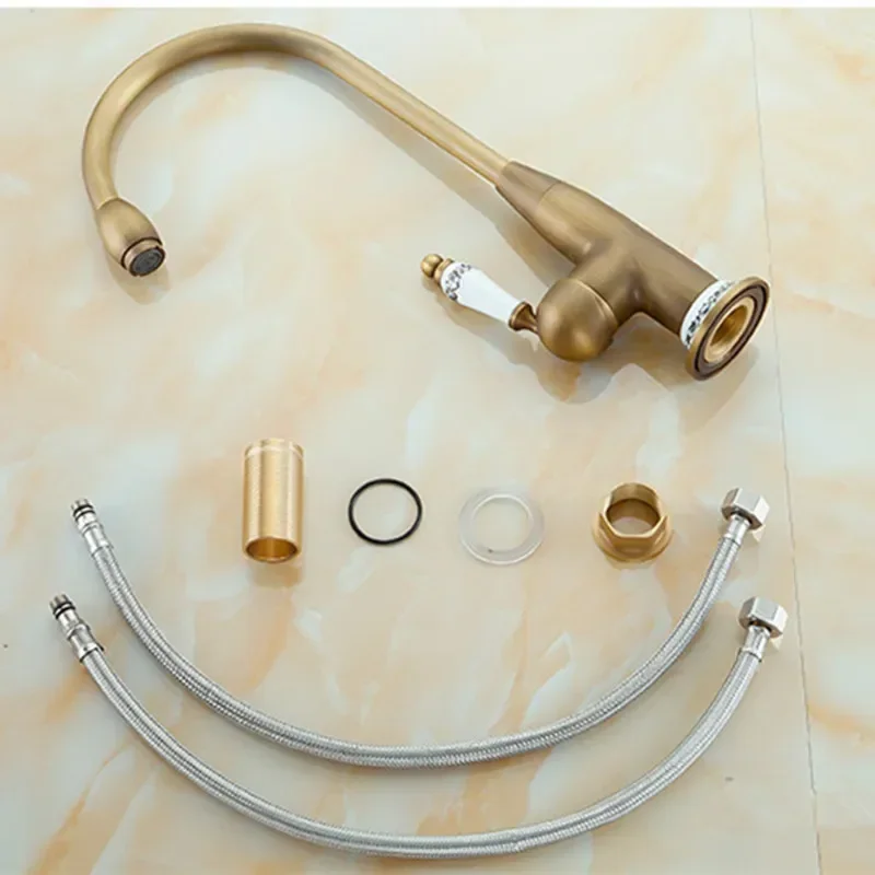 kitchen-faucets-antique-brass-bronze-finish-water-taps-kitchen-swivel-spout-vanity-sink-mixer-classic-tap-ceramic-crane