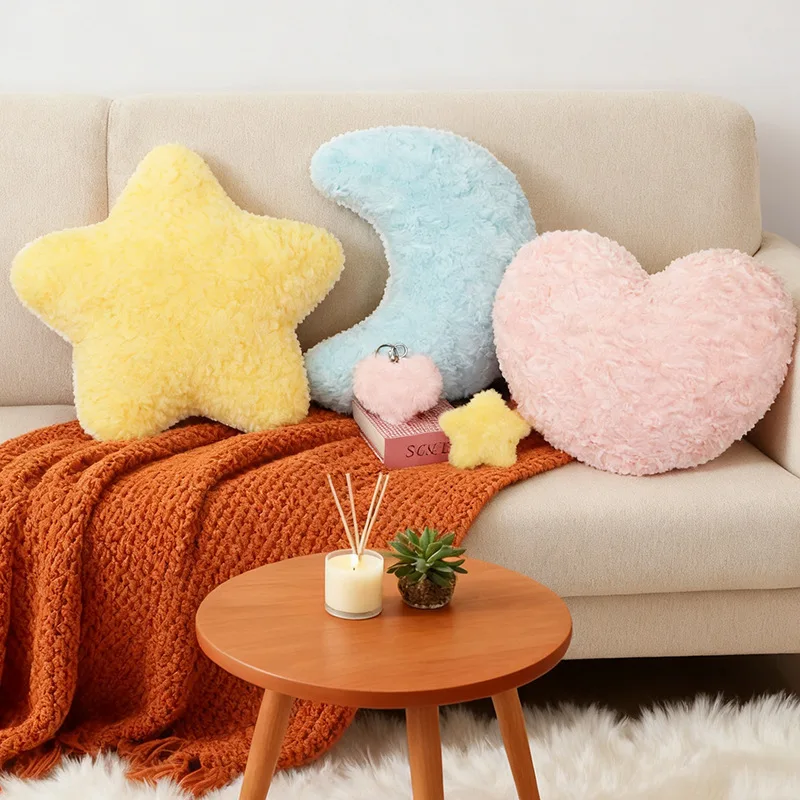 

Star Moon Love Plush Pillow Room Decoration Ornament Doll Home Office Dual Use Comfortable Waist