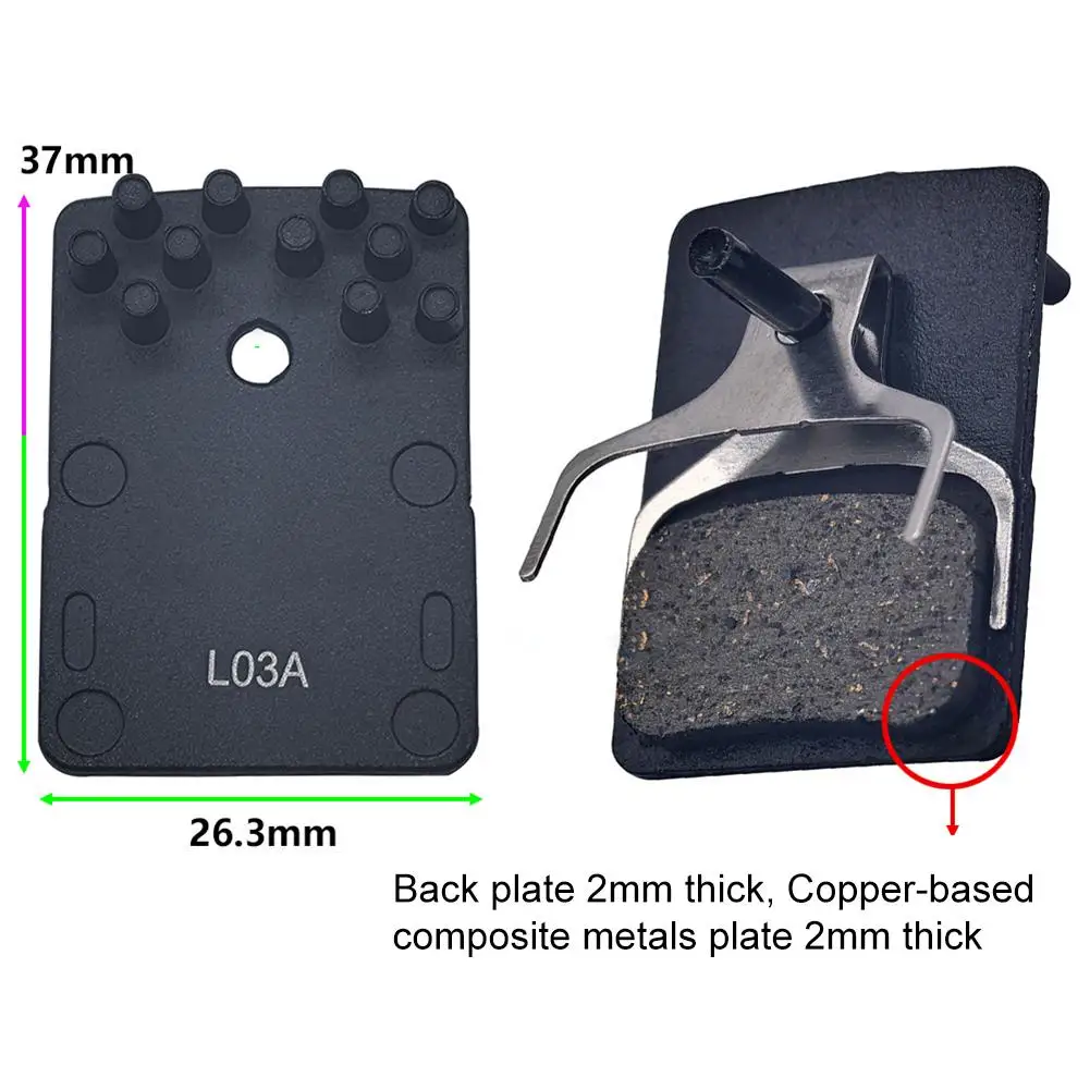 2 Kit Disc Brake Pads with Cooling Radiator Fins and Copper Composite Metals for Road Bike For IIIPro For Ltwoo