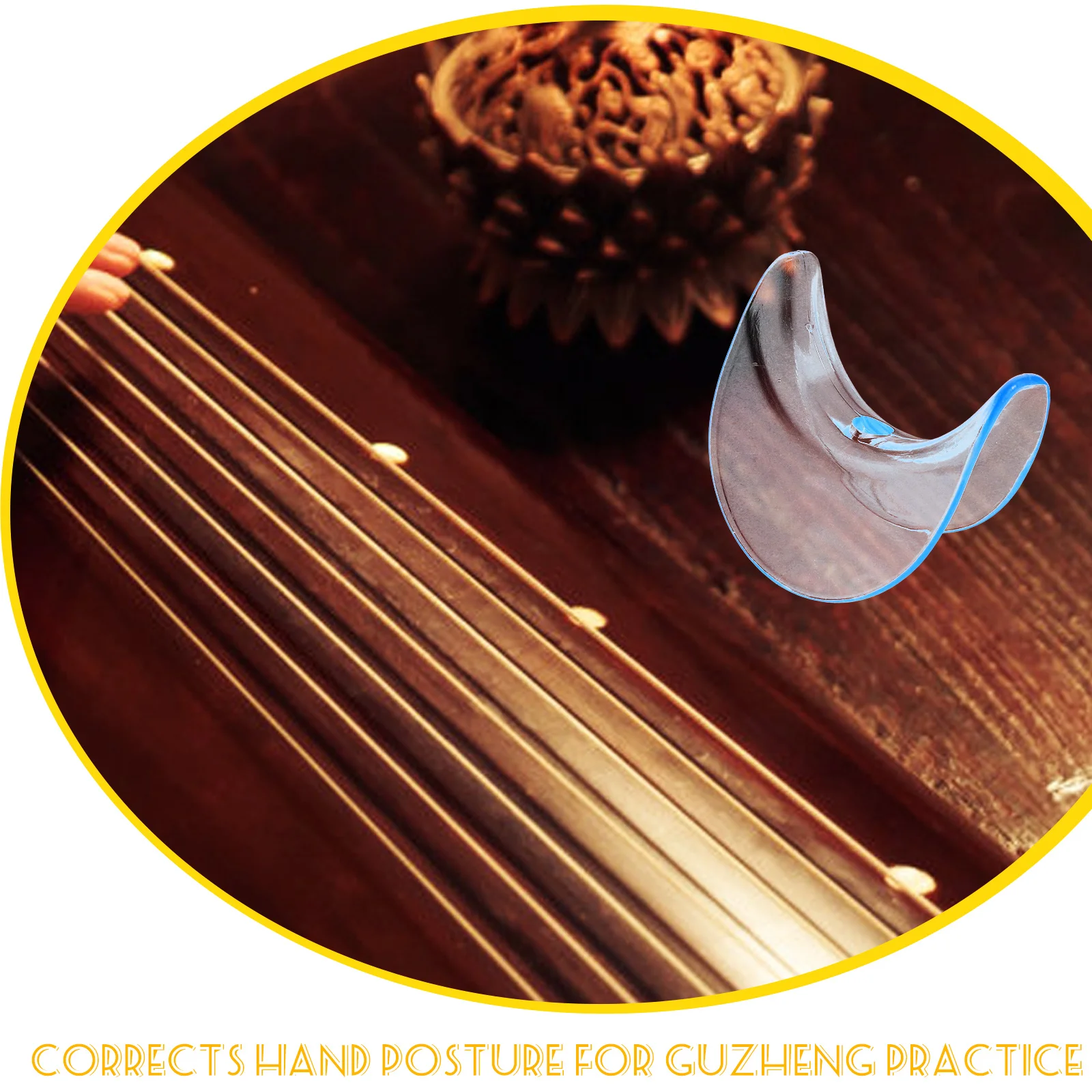 أداة تدريب يدوية من Guzheng للأطفال المبتدئين، مادة آمنة، سهلة الاستخدام، ملحقات أدوات الموسيقى الصغيرة الحجم