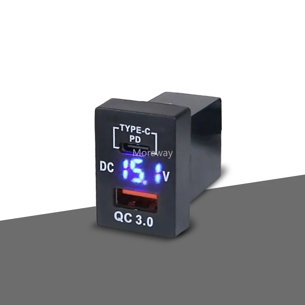 LED Fast Charging Dual USB Charger Type-C PD Adapter for Lexus GX 2015 ES CT 2011 RC IS 2017 RC-F 2016 Accessories Auto