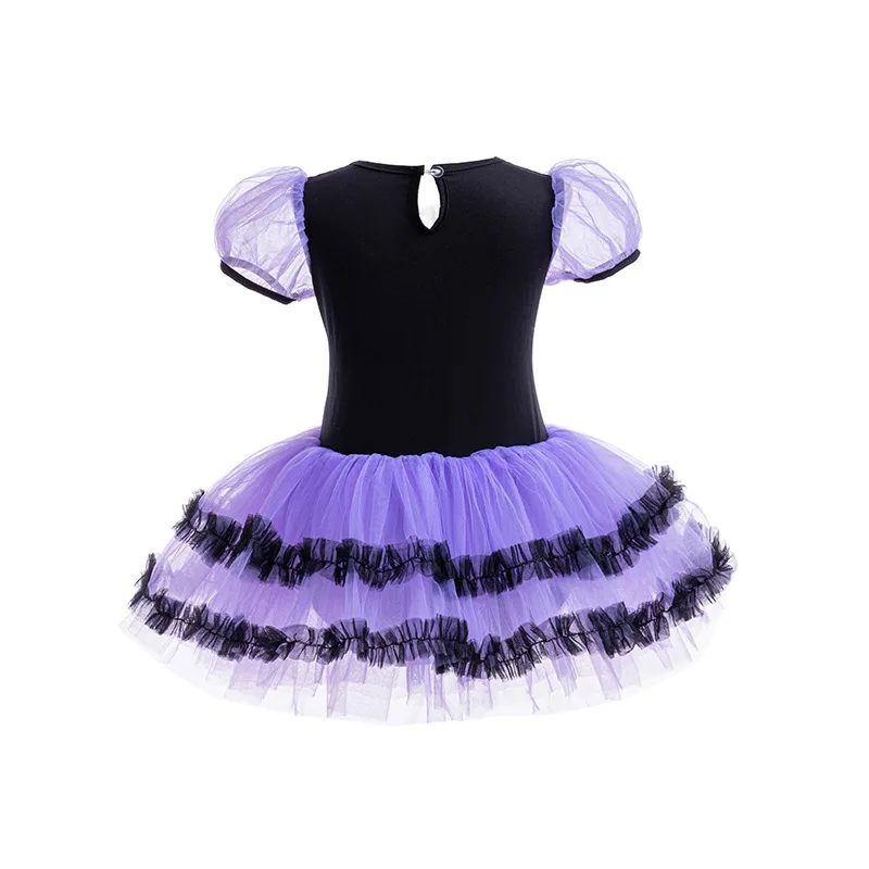 فستان فتاة من عمر 2-6 سنوات مع عصابة رأس رومبير بذلة لطيفة زي الأميرة للأطفال الرضع فساتين أرجوانية لحفلات المهرجانات 2-7 سنوات