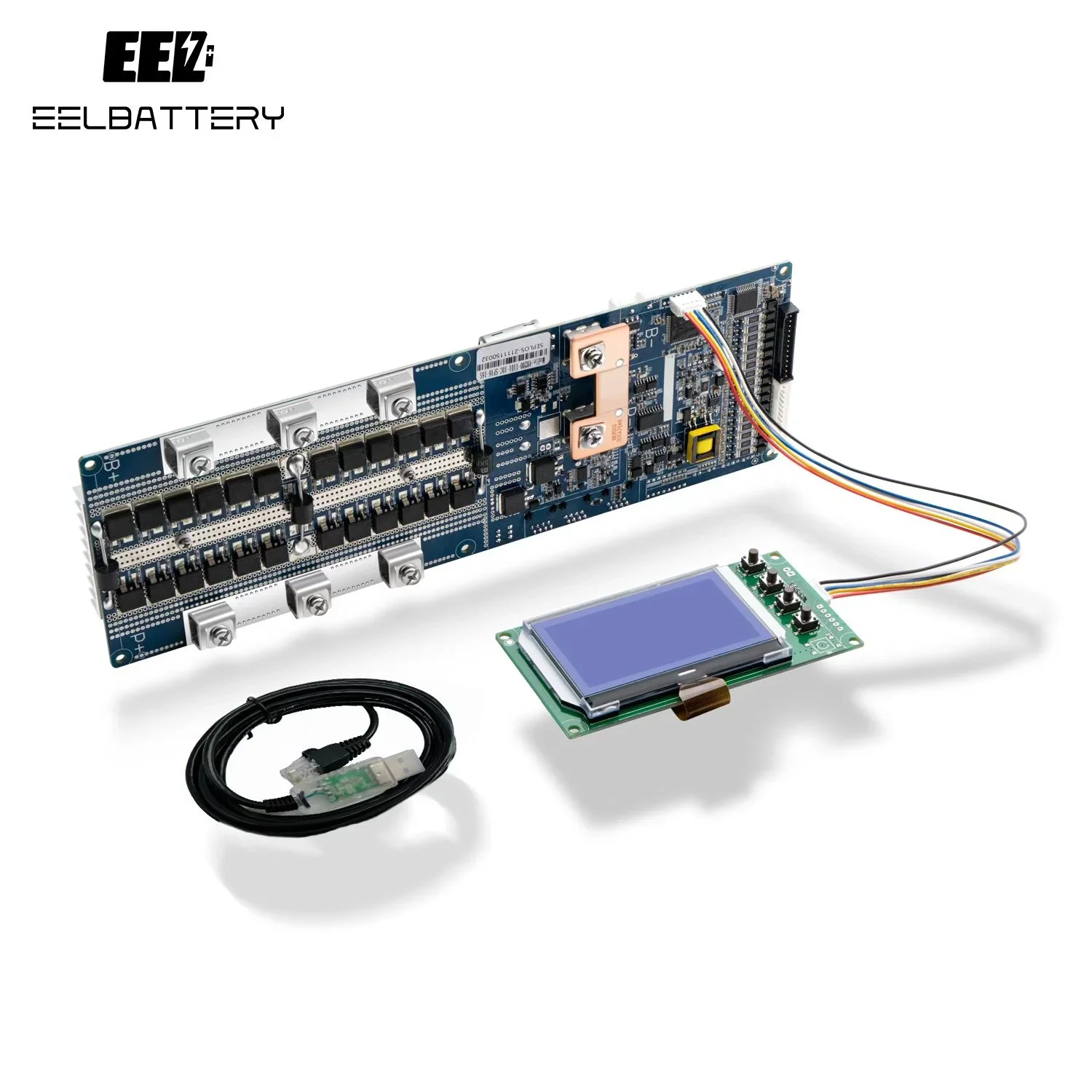 

EEL Integrated Circuit Smart EN BMS 16S 200A 48V Lifepo4 Lithium Battery Management System LFP BMS with LCD Display+BT+CAN