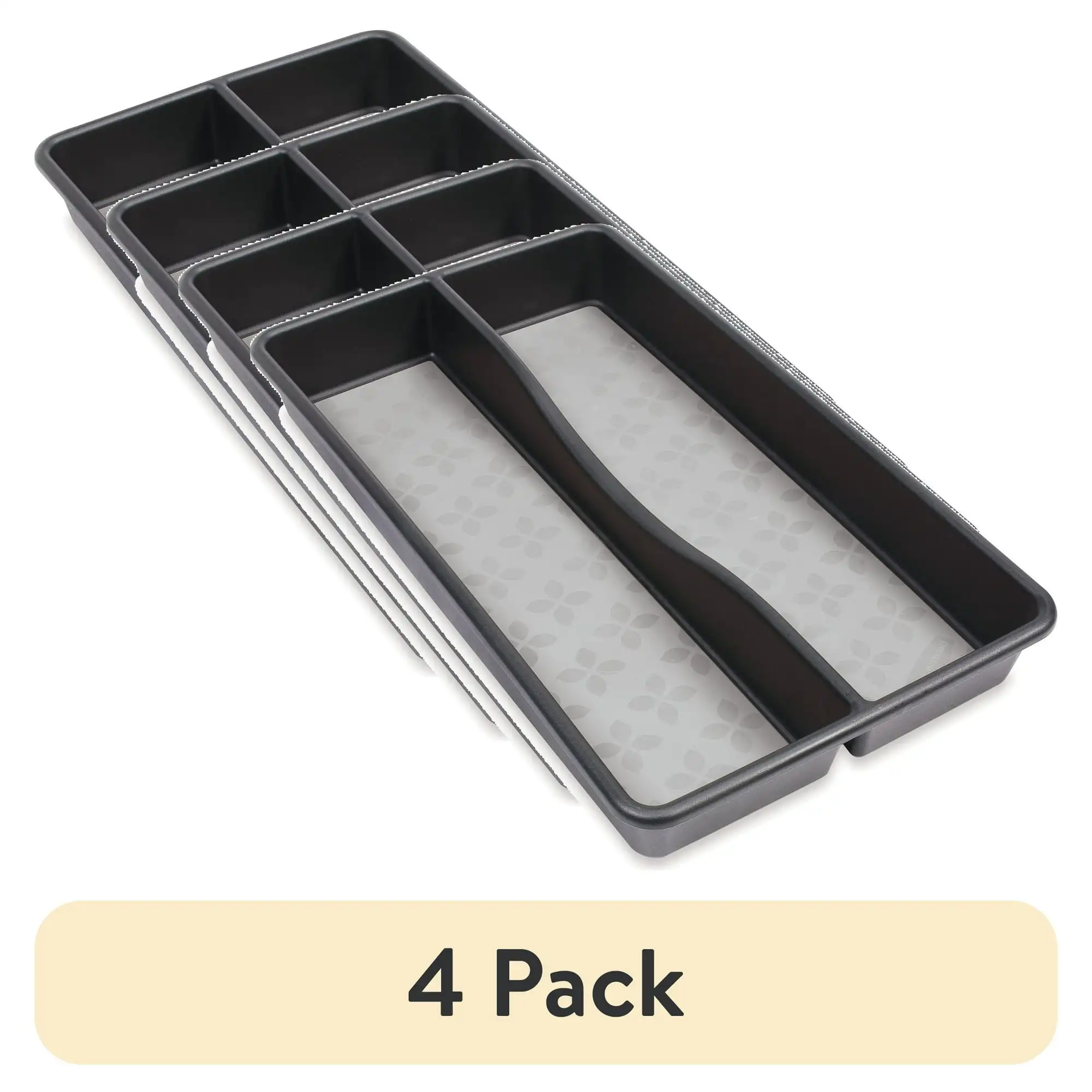 

(4 pack) Rubbermaid, Utensil Organizer with No Slip Grip, Gray