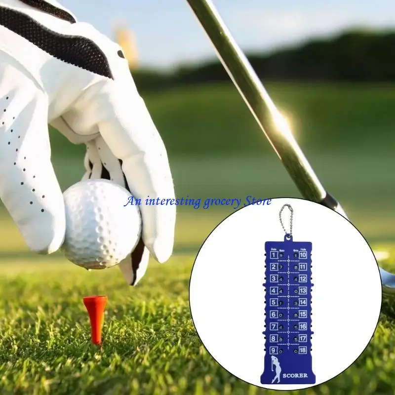 

652D 18Hole Keychain Golf Strokes Counter Clickers Golf Score with Keychain