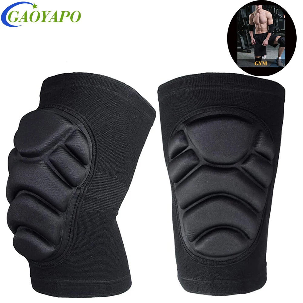 1Pair Unisex Knee Elbow Pads,Thick Sponge Collisioned Kneepads for Sports,Protective Knee Support Sleeve for Basketball Scooter