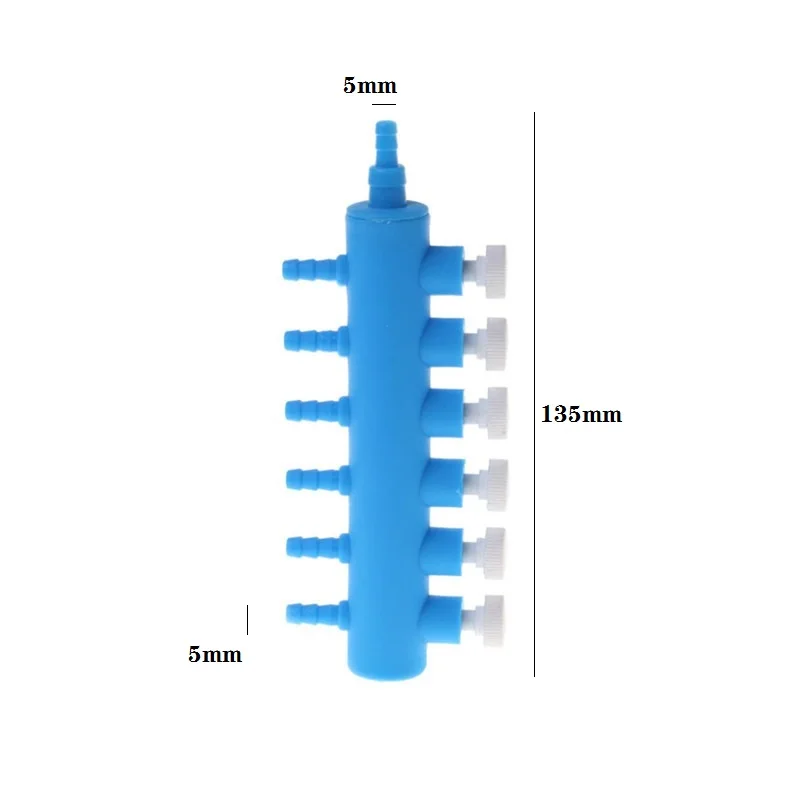 Aquarium Luftpumpe Schlauch Splitter Luftverteiler Einstellbare Tracheal Shunt Einlochmontage Sauerstoff Booster Pumpe Adapter Zubehör – Detail 6