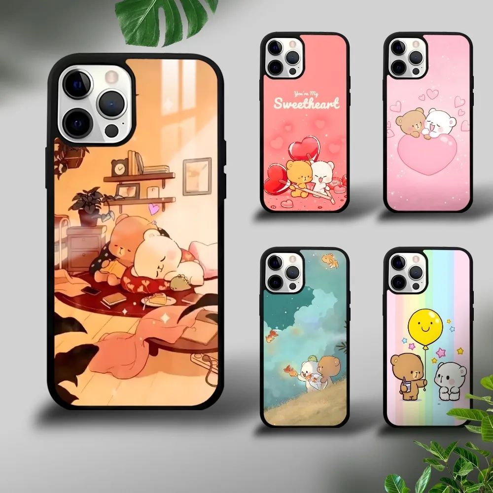 

Cute M_Milk And M_Mocha Phone Case For iPhone 16 15 14 13 12 11 Pro Xs Max Mini Plus Celulares Hard Funda