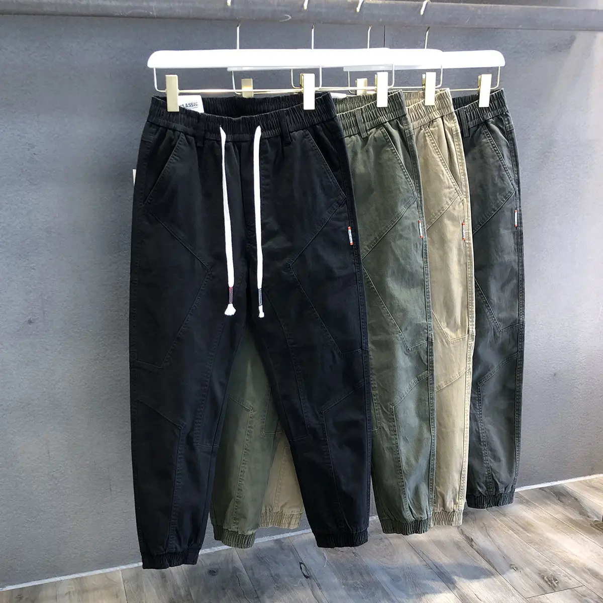 

Bla Casual Harajuku Sle Свободные мужские джинсы Весна Осень Износостойкие зауженные брюки Японские длинные брюки в стиле ретро