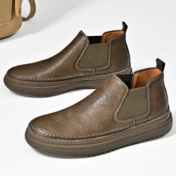 Microfiber Leather Men Shoes Casual Comfy Slip On Loafers Men Leather Casual Shoes Comfortable Flats Shoes Man Moccasins