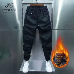 伸縮性のあるウエストベルベットのハーレムパンツ,バギーパンツ,暖かいボトムス,カーゴハイキング,伸縮性のあるウエスト,韓国のファッション,秋冬