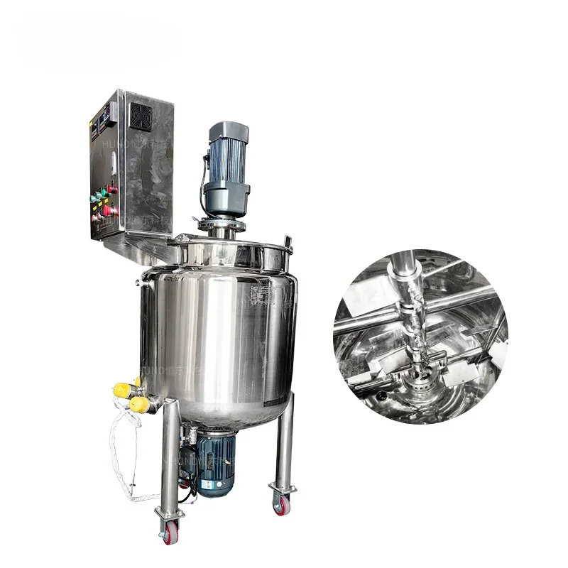 500L Liquid Chemical Mixer Equipment Face Cream Gel Blending Machine Liquid Soap Making Machine Gel Mixing Machine