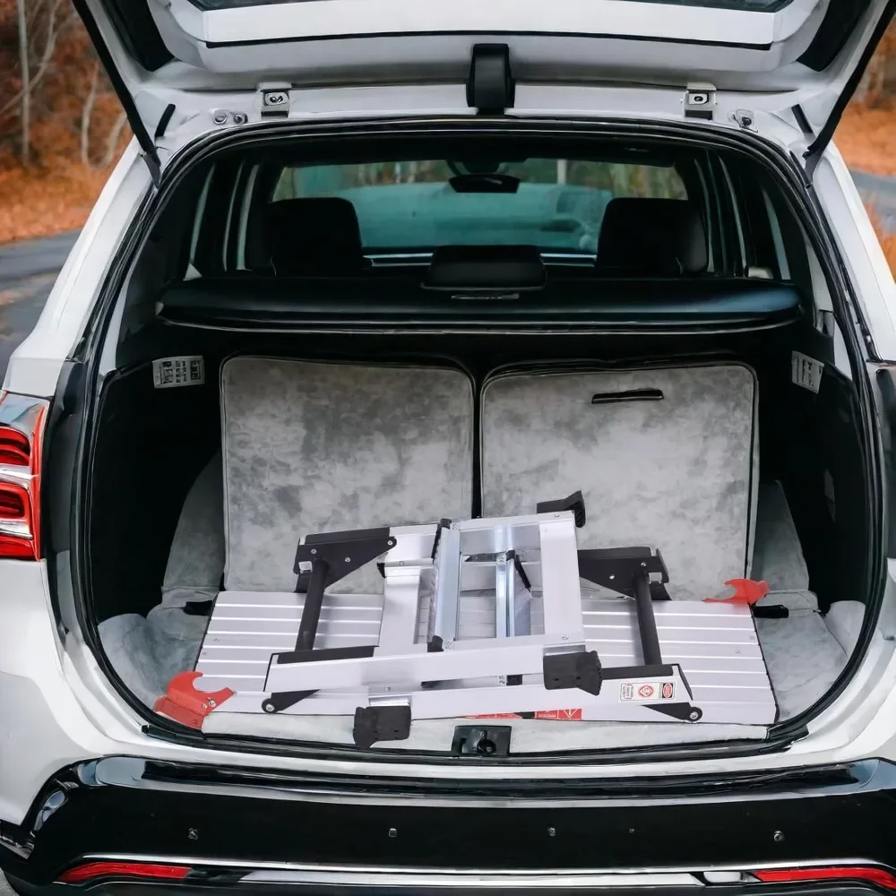 Step Stool Folding Ladder Portable Work Bench Aluminum Drywall Stool with Non Skid Rubber Platform Step with Max330 lbs Capacity