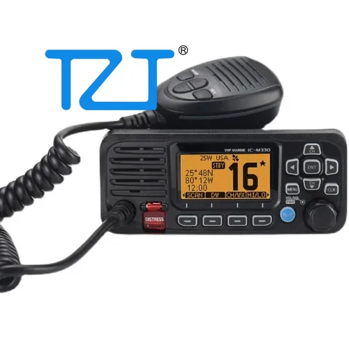 TZT IC-M330/IC-M330G 25W IPX7 VHF Transceptor móvil Transceptor marino más de 10 KM Alcance de comunicación para Icom