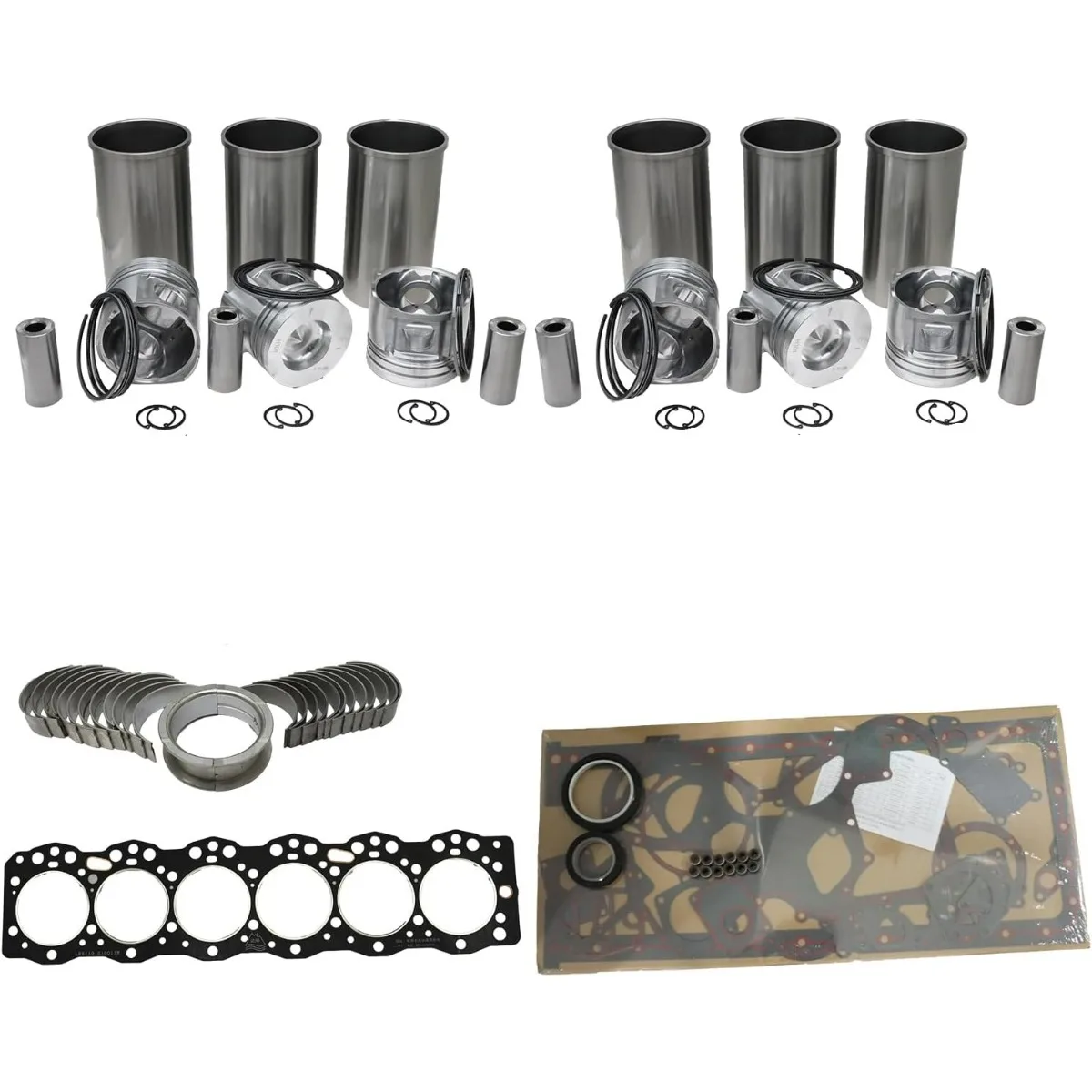 6068 Overhaul Rebuild Kit Without valve set Compatible for JD 6068 6068D 6068T 6068H Engine RE515372 Spare Parts