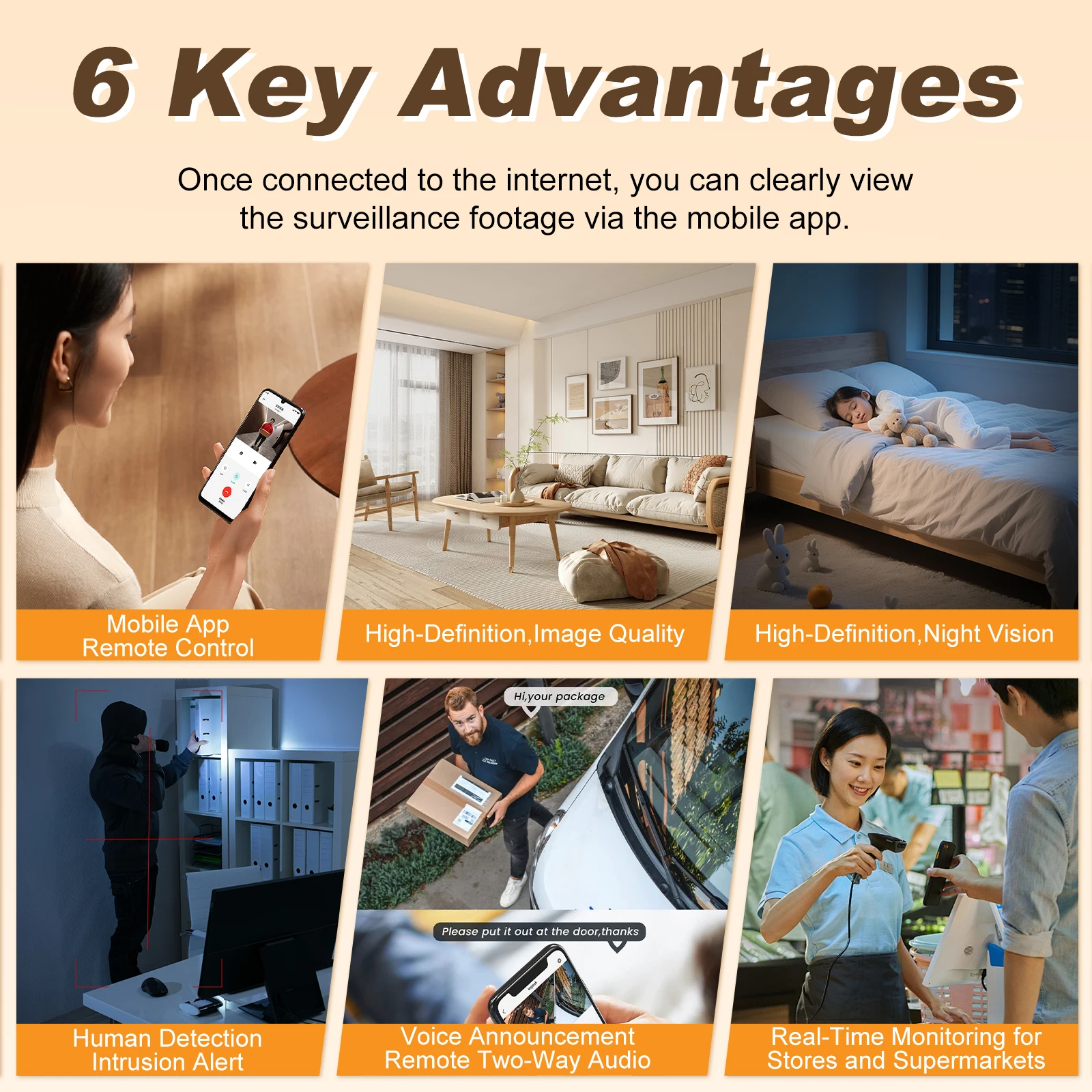 8MP 4K WiFi Security Indoor Camera 10X Digital Zoom Pan Tilt IP Camera Ai Automatic Tracking Night Vision Intercom Security