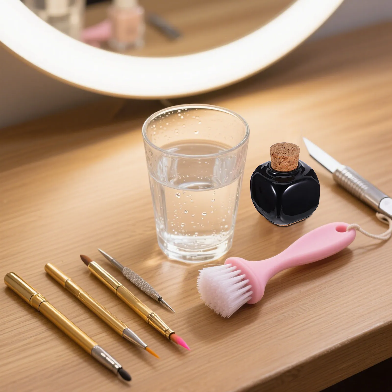 

Ceramic Storage Box for Nail Arts Durable Material Perfect for Nail Polish Remover Acrylic Powder Liquids Clear Container