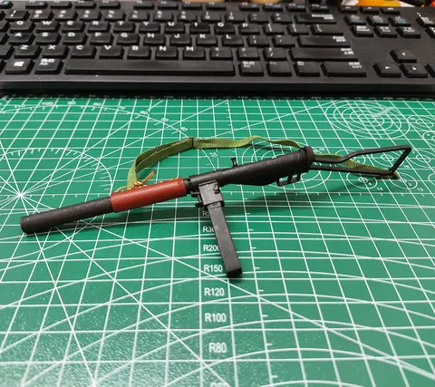 1:6 WWII Series Weapon Mark 2S Toy Gun Solid Wood Metal Handmade Replica Rifle Disassembly Gun Model for Action Figures