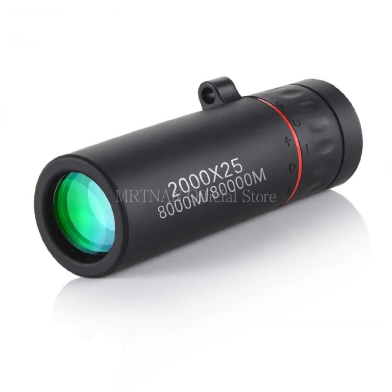 Outdoor 2000x25 HD Monocular Telescope Mini Portable Mobile Phone Telescope with Holder Camping Hunting Birdwatching Telescopes
