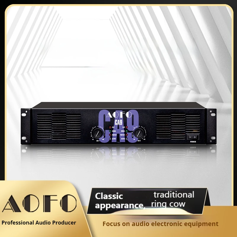 

AOFO CA series Professional Power Amplifier 2CH 1000W High Power Toroidal Amp for DJ Stage Karaoke Audio System