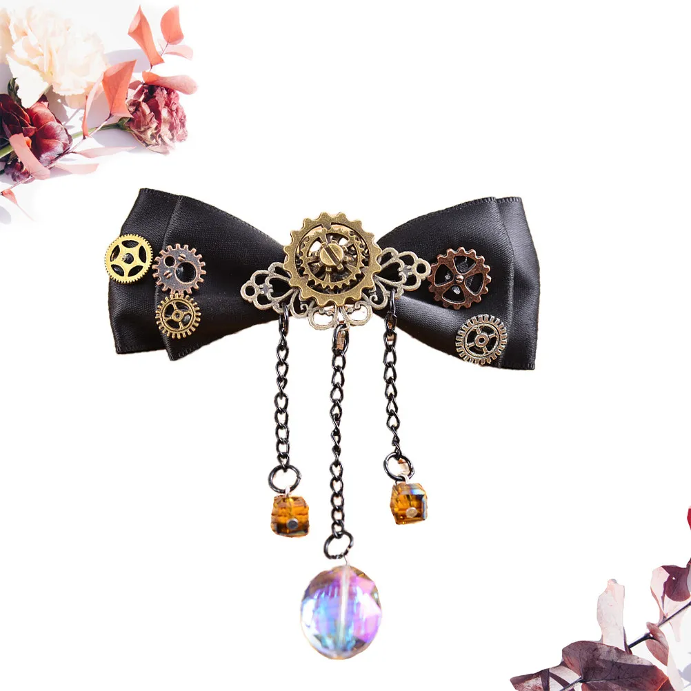 

1Pcs Bowknot Duckbill Hair Clip Gear Design Elegant Hairpin for Wedding Party Photography Festival Daily Wear Barrette Bowknot