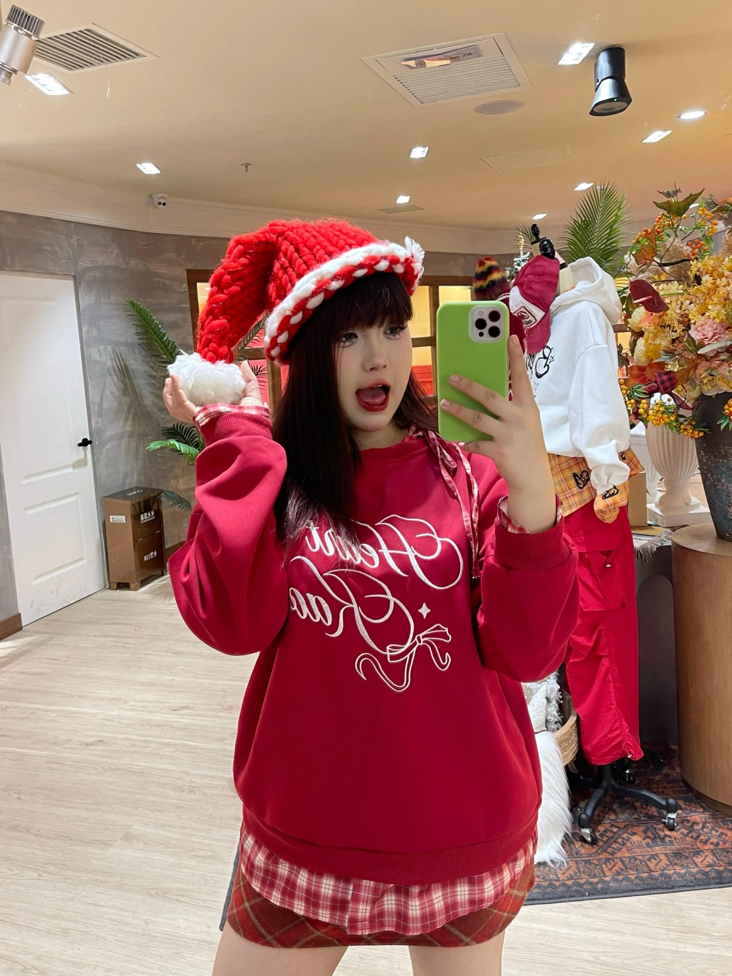 

Тонкая толстовка свободного кроя в корейском стиле на флисовой подкладке, женская осенне-зимняя новинка, клетчатый топ с цветовыми блоками, утягивающий фигуру, бренд Poyukx